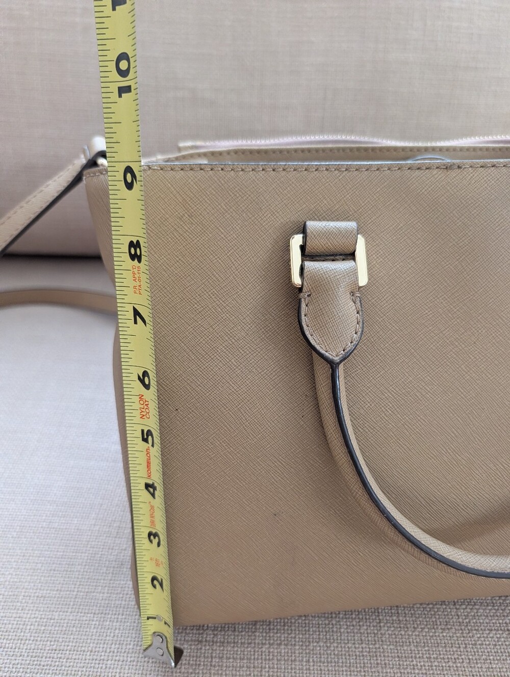 MICHAEL Michael Kors Sutton Medium Satchel - Taupe Saffiano Leather - Picture 6 of 12